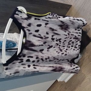 🎊Sale XL Apt black white blouse tank ptp21